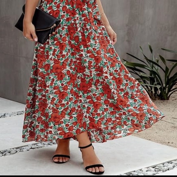 NEW Boho Floral Maxi Sun Dress Halter Neck - Picture 2 of 5